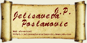 Jelisaveta Poslanović vizit kartica